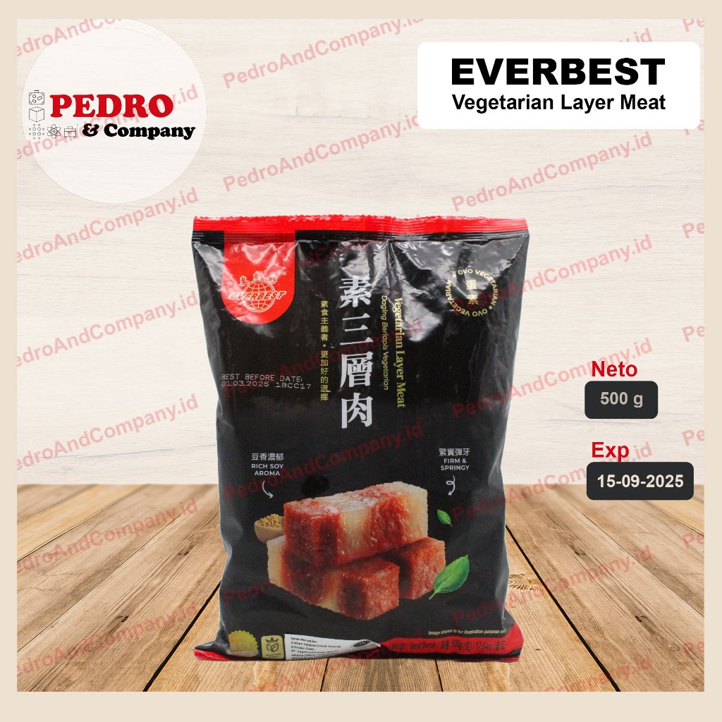 

everbest vegetarian layer meat 500 gram - daging vege