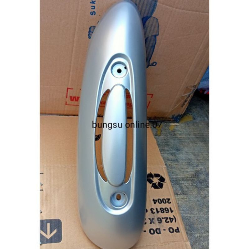 COVER TUTUP KNALPOT SCOOPY SILVER FI 2013 2016.