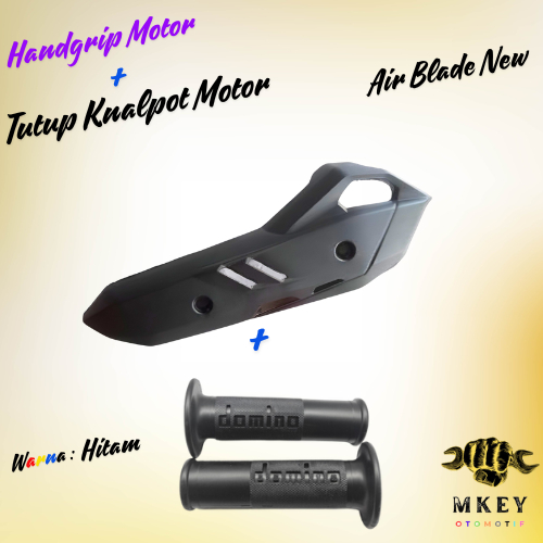 Tutup Pelindung Tameng Knalpot Vario Air Blade New Plus Handgrip Domino Polos Original Standar