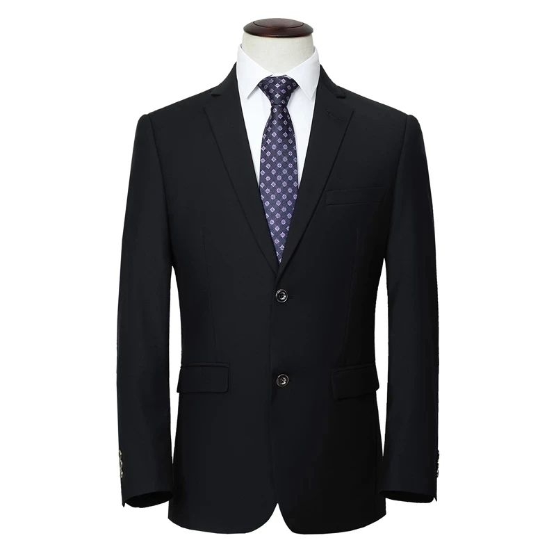 Jas Blazer Pria SlimFit Formal  HITAM POLOS [Bonus Cover-NIKAYU Premium] Resmi Casual Wisuda sidang 