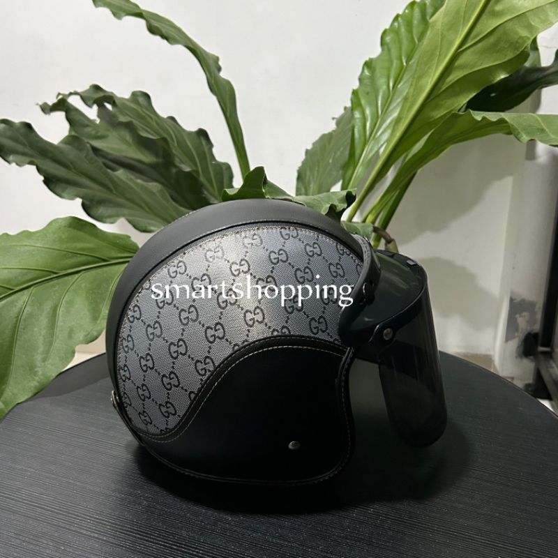 Helm Bogo kulit motif GC helm Bogo wanita hijab cepol