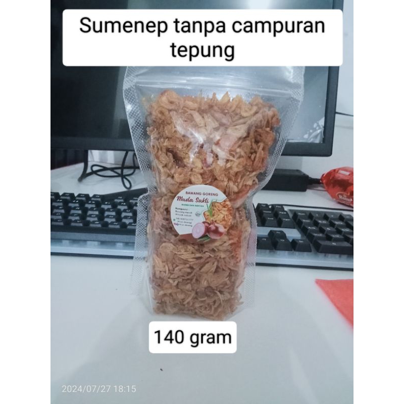 

Bawang Goreng Premium Sumenep 100% tanpa campuran tepung.