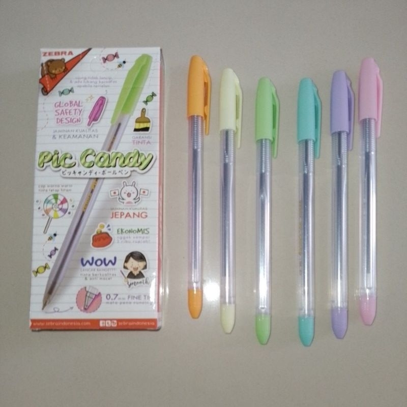 

Pulpen Ballpoint Zebra Pic Candy ( 12 Pcs ) [ Original ]