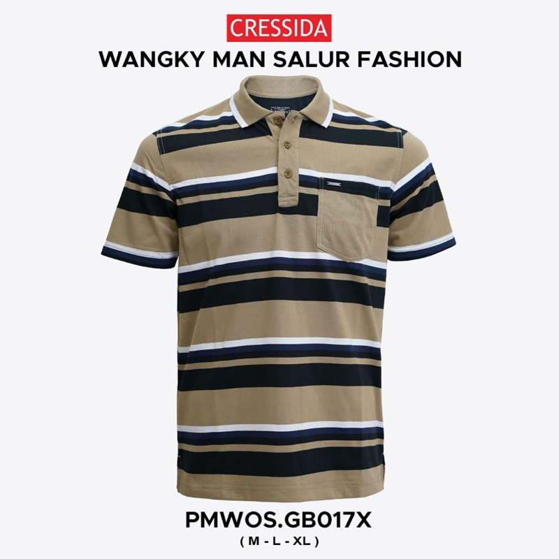 kaos krah pria cressida 100% original