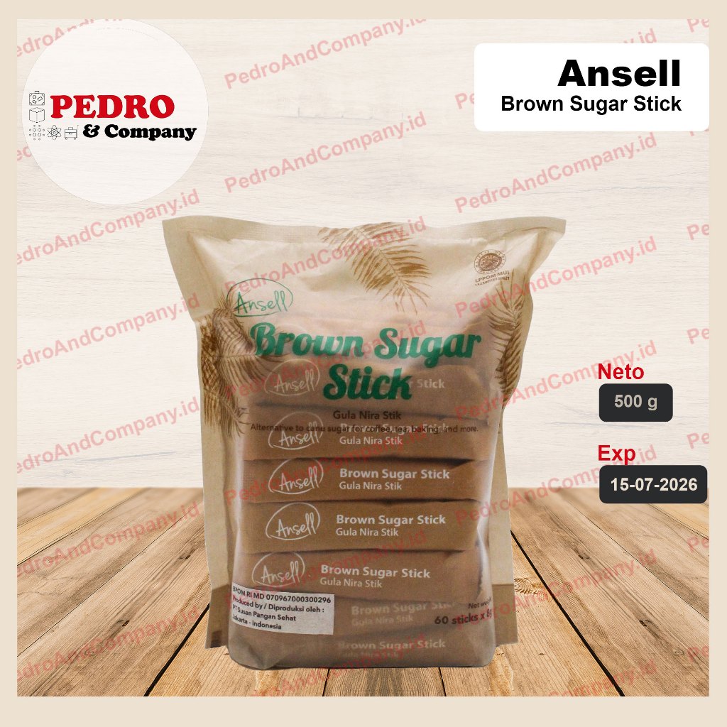 

Ansell brown sugar stick gula bira stik 60 sticks x 8 gram