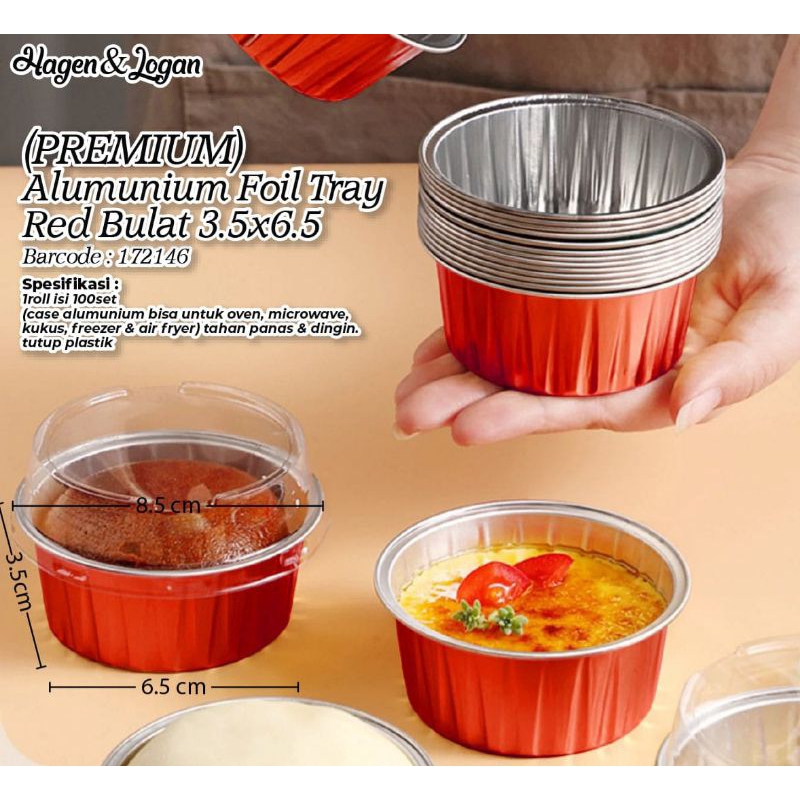 alumunium foil tray bulat / dessert box roti snack pudding