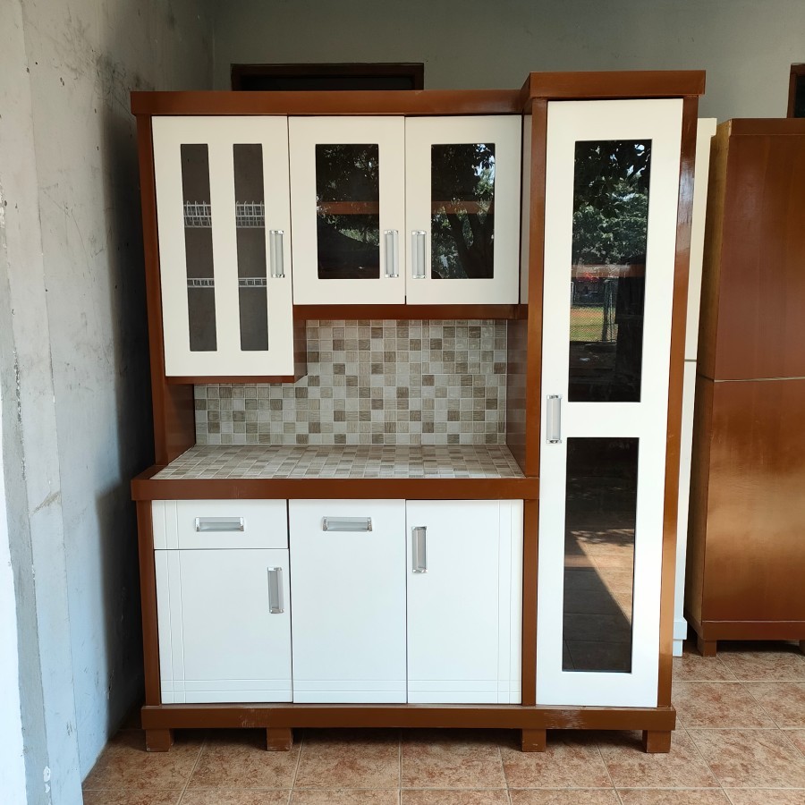 lemari sayur / kitchen set / rak piring / lemari dapur 4 pintu