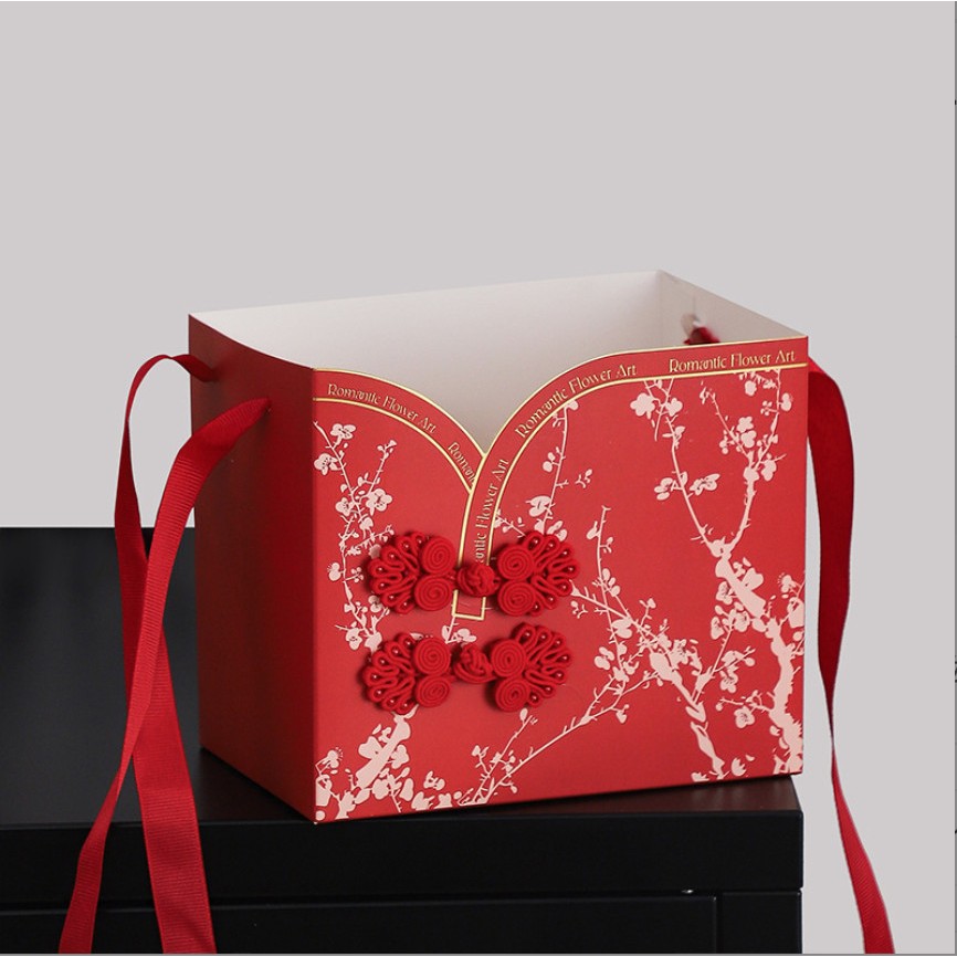 

Flower Box Kotak Hiasan Bunga Flower Bag Paper Bag Kotak Bunga Premium Tas Bouquet Gift Folding Bag