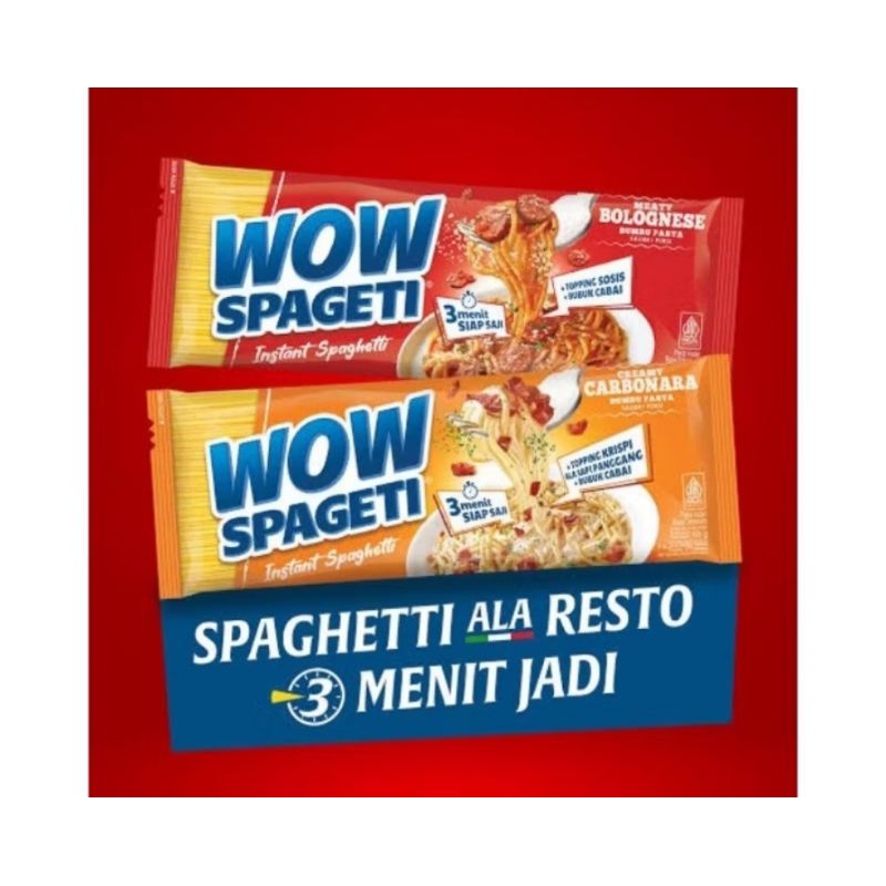 

(SALE) SPAGETTI WOW INSTANT SPAGHETTI BOLOGNESE & CARBONARA 88 gram