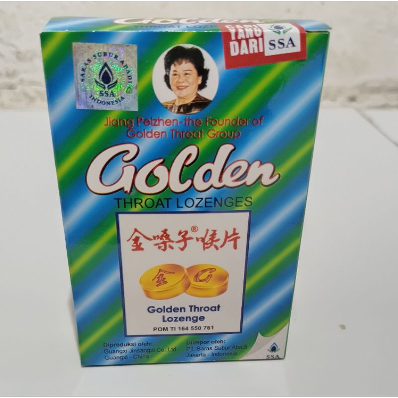 

Golden Throat Lozenges - Permen pereda sakit tenggorokan, pelega tenggorokan kering batuk bau mulut