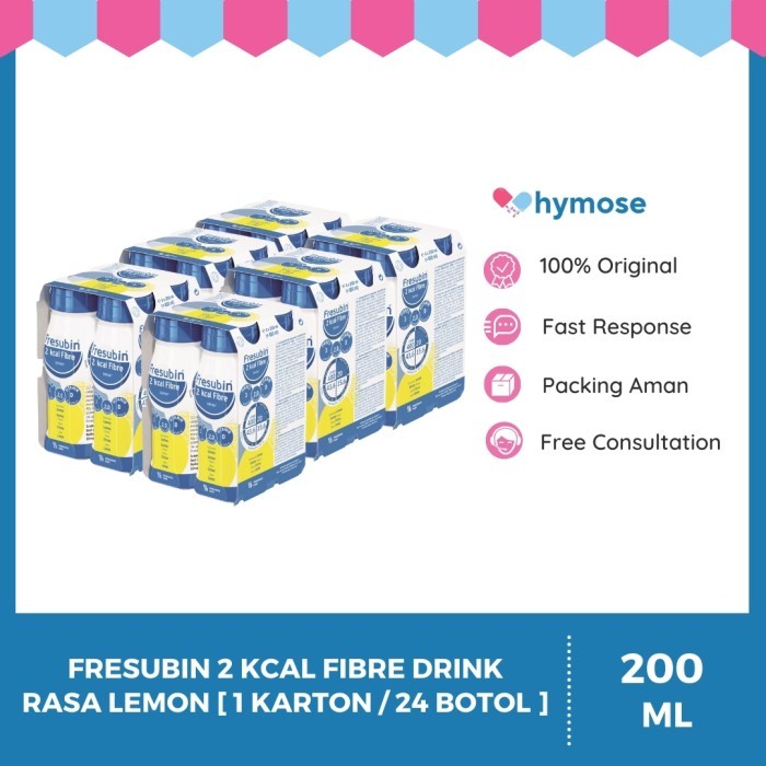 

FRESUBIN 2 KCAL FIBRE DRINK RASA LEMON 200 ML 1 Karton/24 Botol