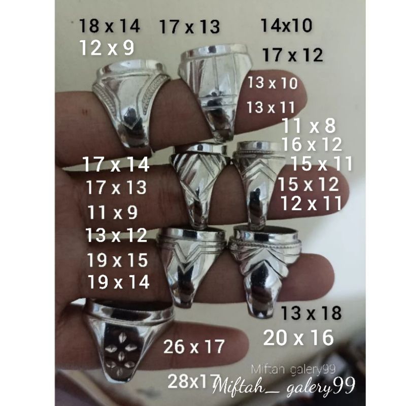 Emban cincin alpaka polos bermotif