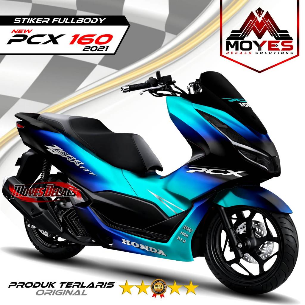 Decal Motor PCX 160 - Stiker Motor PCX 160 Fullbody Premium - Variasi Motor PCX 160 2 WARNA
