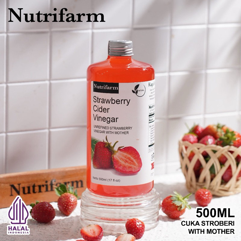 

CUKA BUAH STRAWBERRY 250ML/ 500 ML ORIGINAL/STRAWBERRY CIDER VINEGAR WITH MOTHER PREMIUM ASLI BUAH STRAWBERRY UNTUK KESEHATAN MINUMAN STRAWBERRY