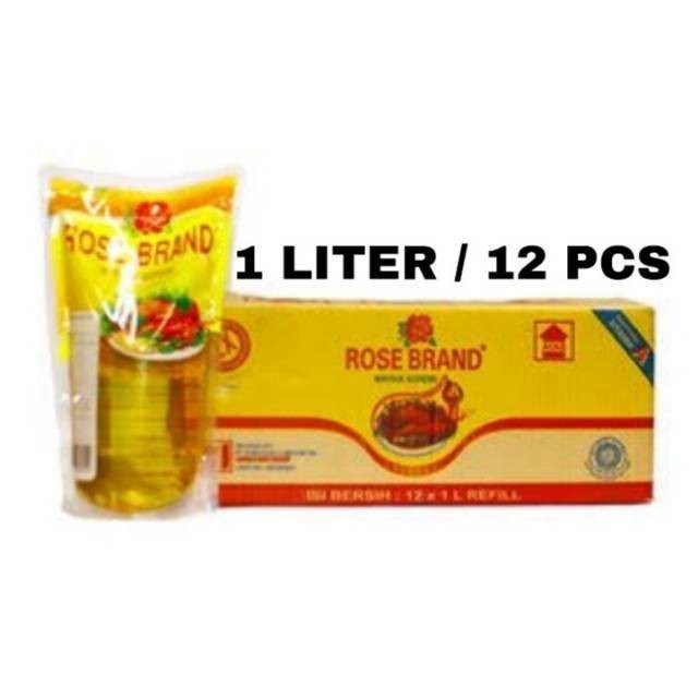 

MINYAK GORENG Rose Brand 1L / 1000mL 1 DUS x 12