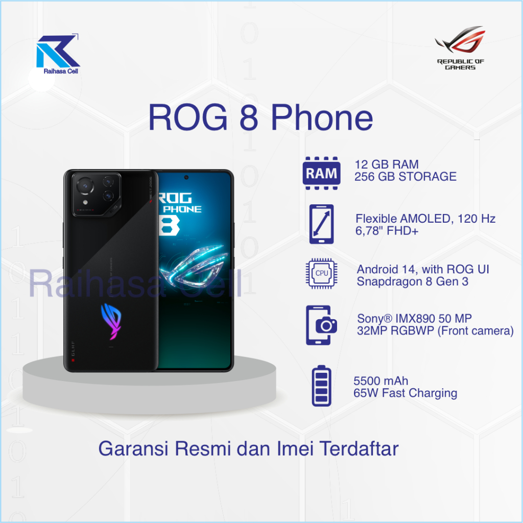 Asus ROG 8 Phone 12/256 GB Garansi Resmi
