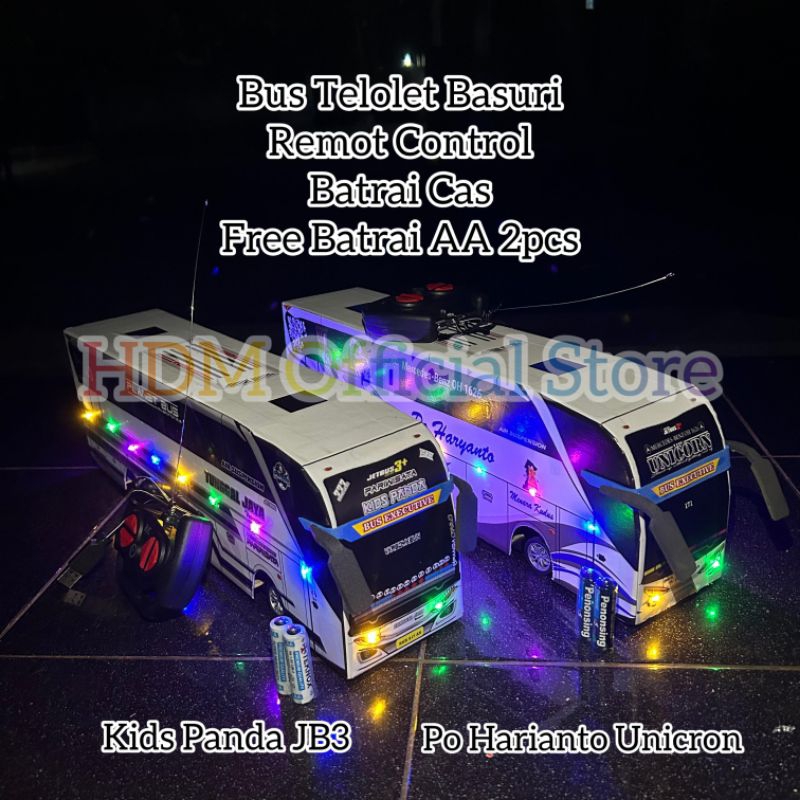RC BUS TELOLET BASURI BIS AKAP REMOT CONTROL MAINAN ANAK VIRAL