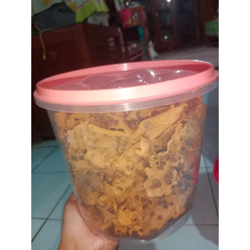 

Rempeyek kacang hijau,UK.5 Liter