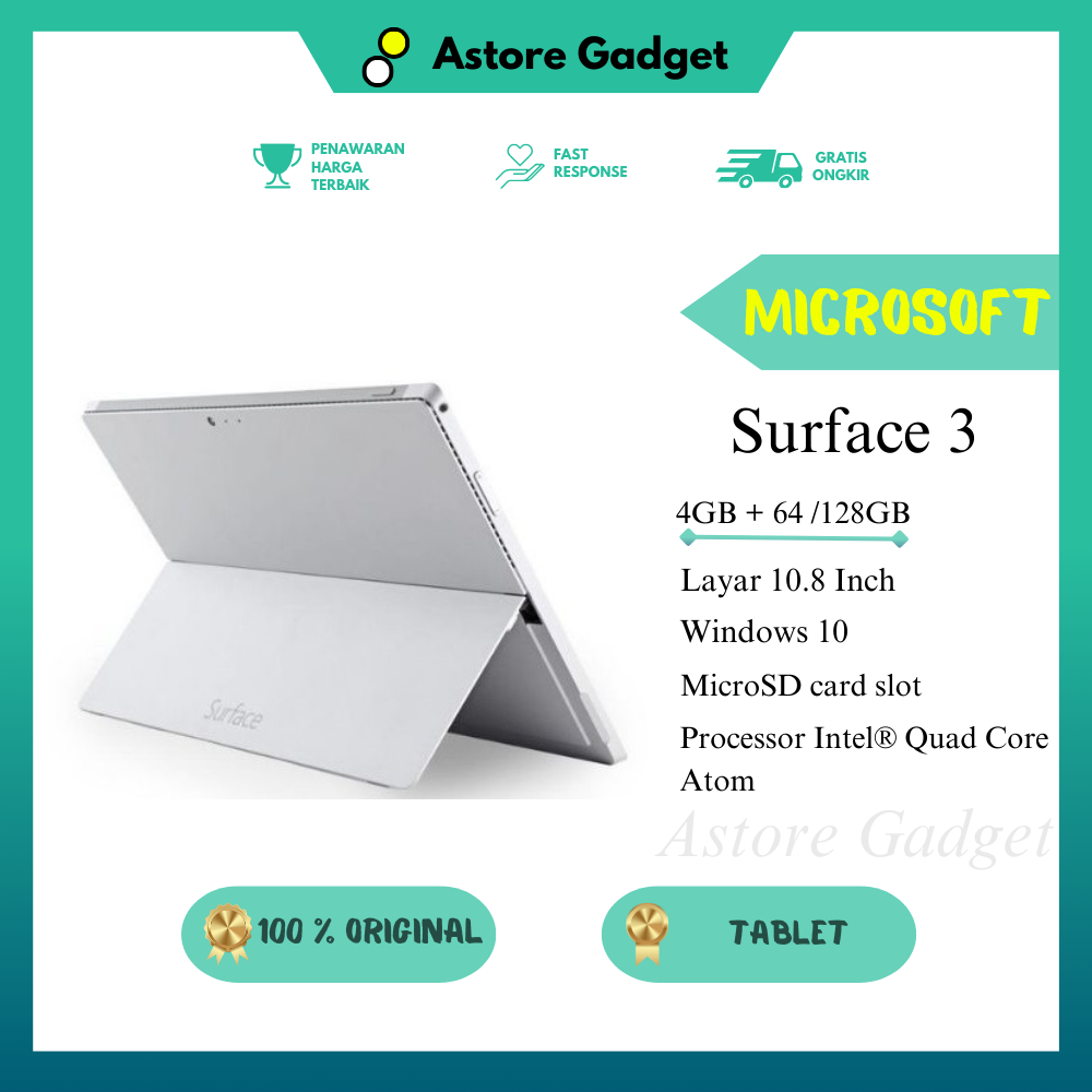 Tablet Microsoft Surface 3 Second Original