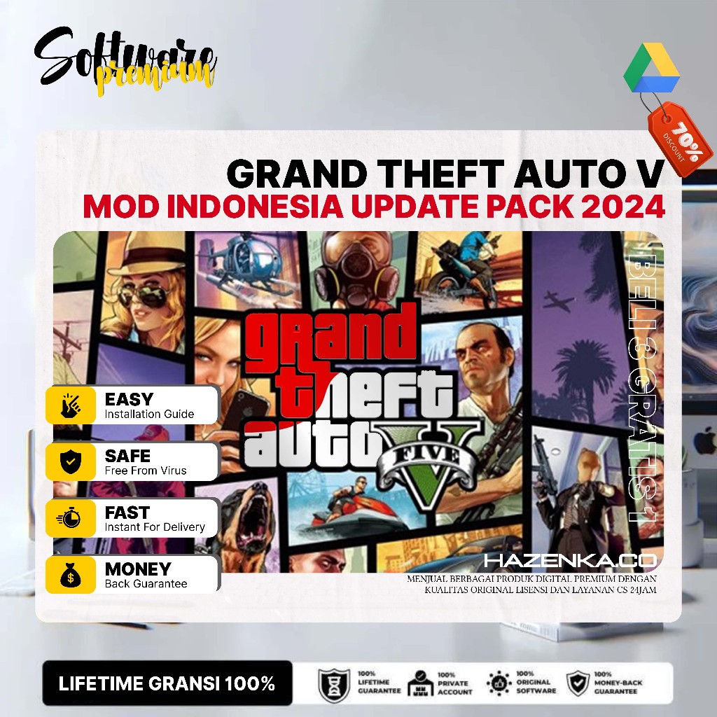 GTA V Addons Indonesia MOD Super Realistic FULL HD Indonesia Terbaru Games PC Paket Lengkap Termurah