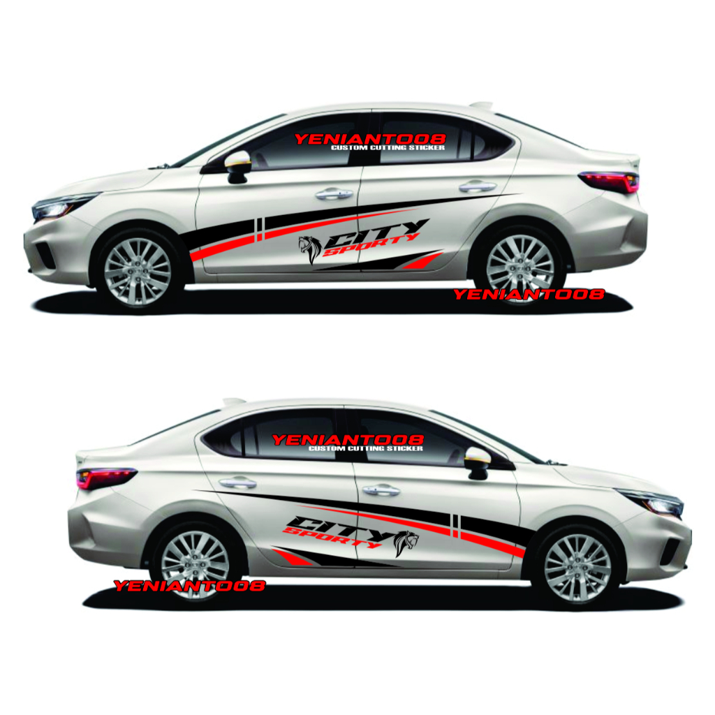 NEW stiker mobil sedan honda Stiker mobil sedan honda city car promo stiker mobil honda city car ter