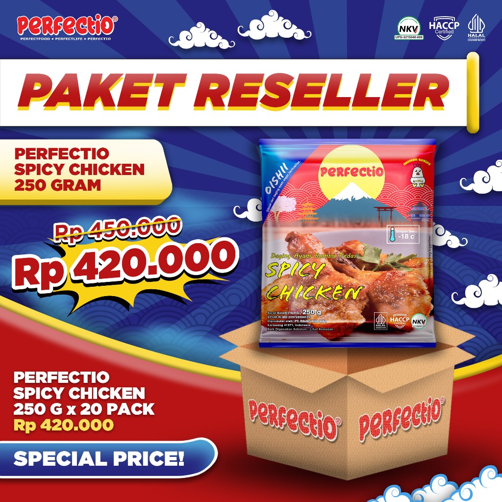 

Spicy Chicken 250 gram isi 20 paket reseller