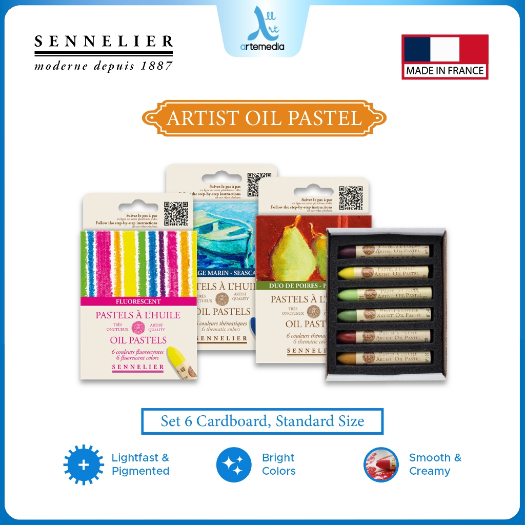 

Sennelier Artist Oil Pastel Color Stick Set 6 Cardboard Standard Size