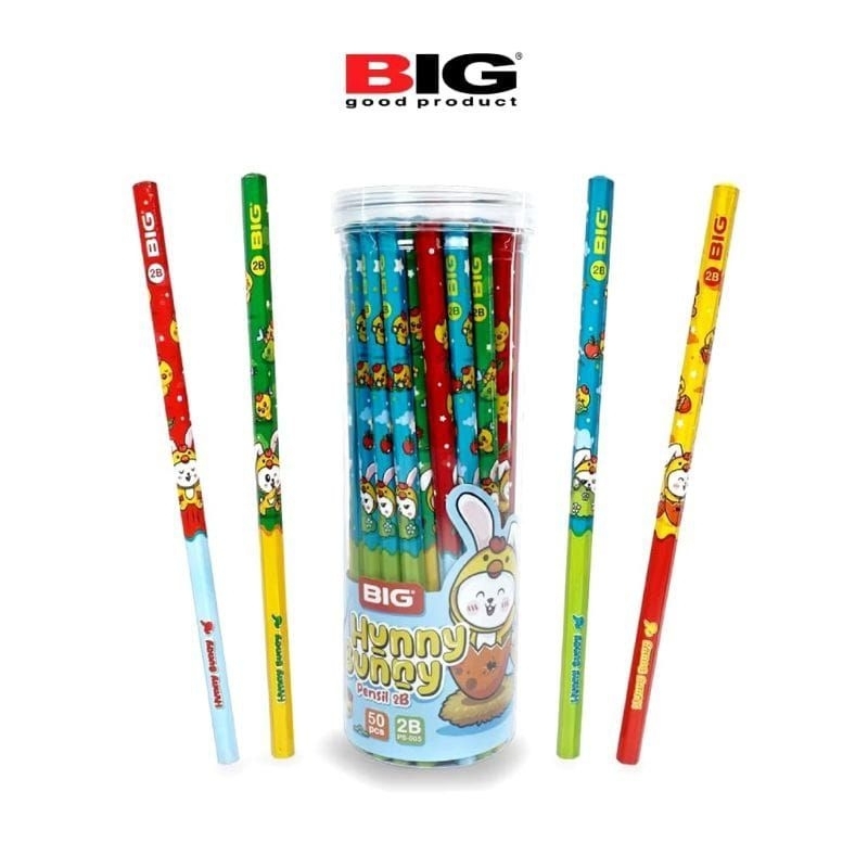 

50 Pcs Pensil BIG Tabung Karakter Lucu / Big Pencil Extra Dark PS 007