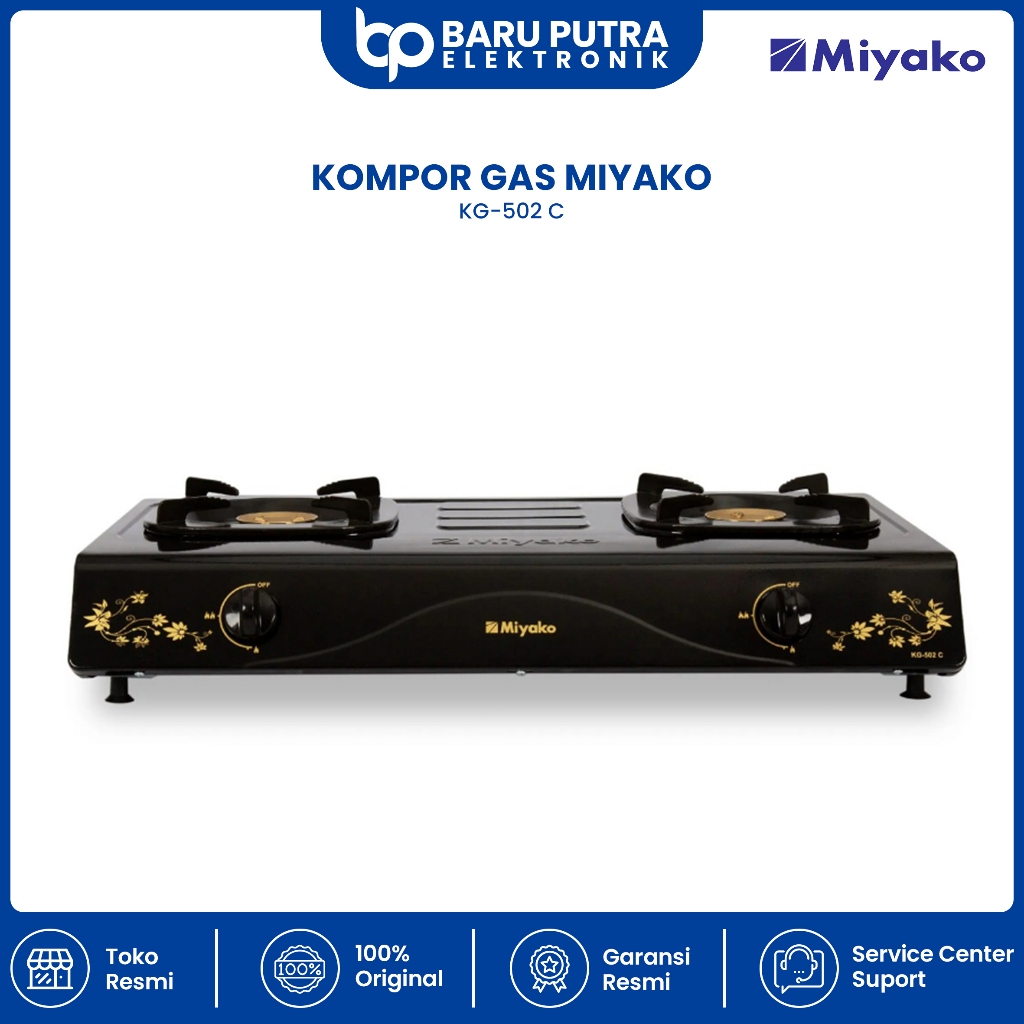 KOMPOR GAS MIYAKO 2 TUNGKU KG-502C / KG 502C / KG 502 C BERGARANSI