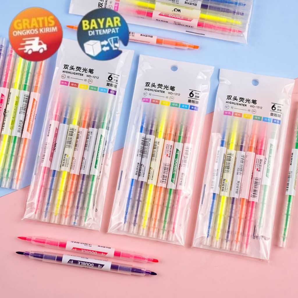 

KP161 - STABILO PASTEL 1 SET HIGHLIGHTER 2 SISI 6 PCS STABILO LUCU