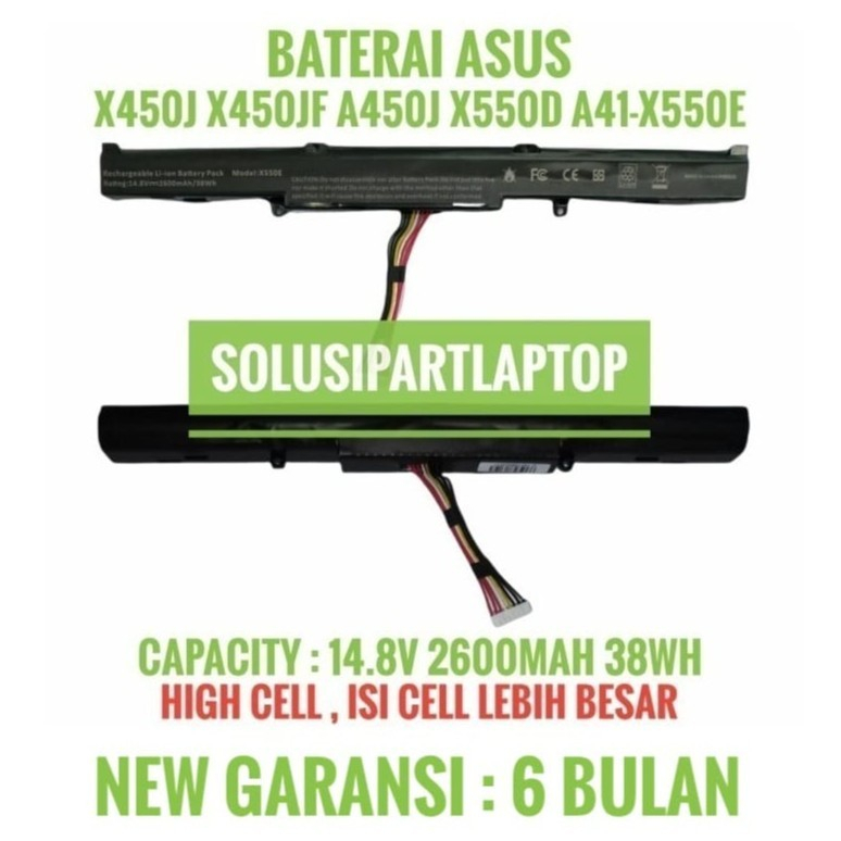 BATERAI ASUS X450J X450JF A450J X550D X550DP A41-X550E X450J