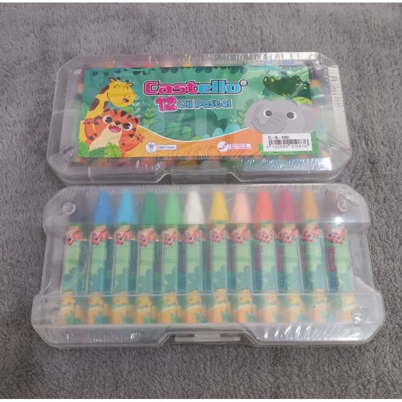 

crayon / oil pastel crayon standard castello 12 warna