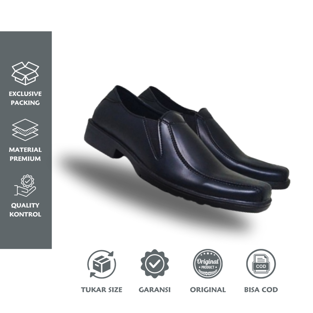 RAS Footwear - Sepatu Pantofel Pria Big Size 43-48 | Sepatu Formal Kerja Kantoran PNS