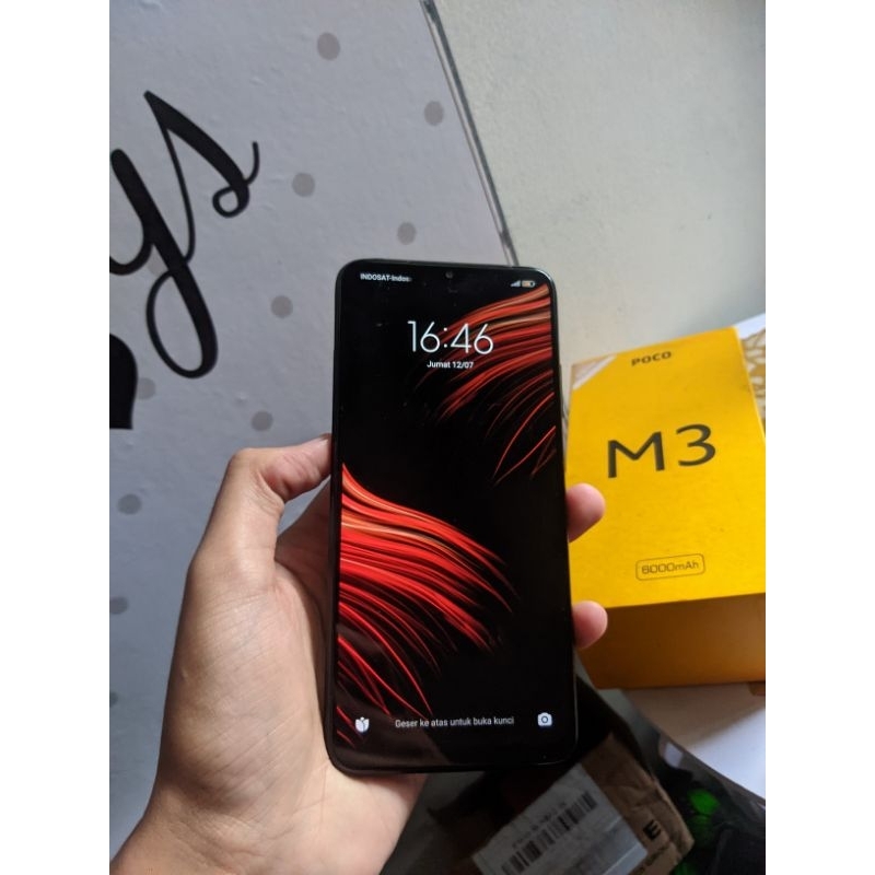 hp xiaomi poco m3 ram 6+2/128 second segel fullset