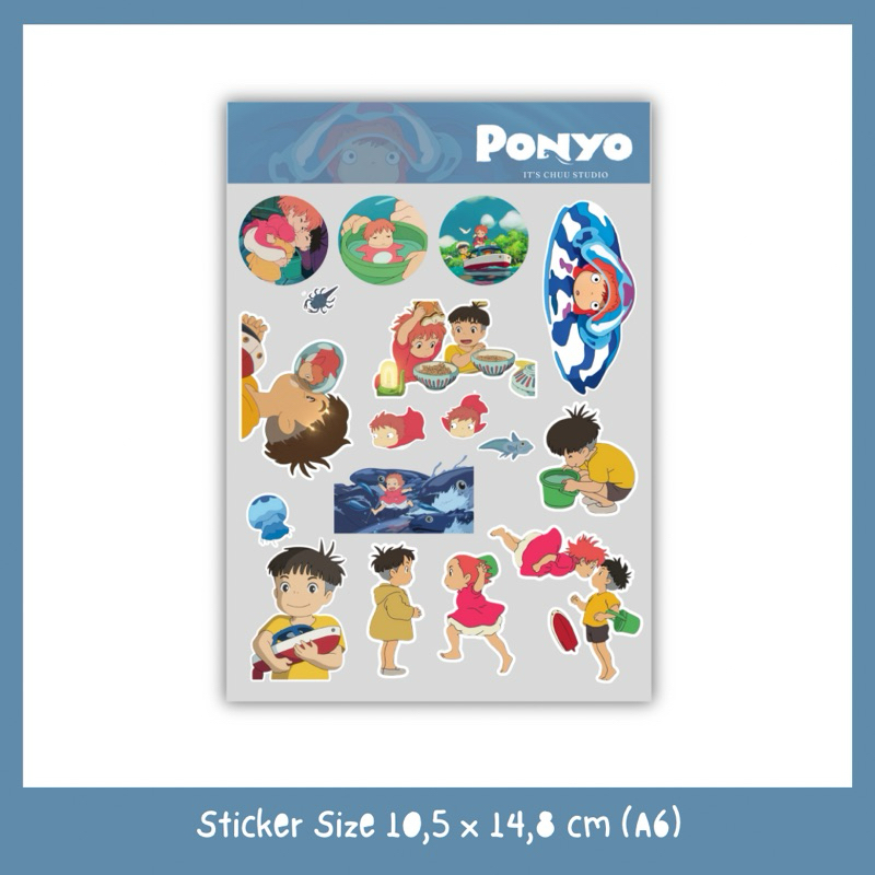 

Ponyo Ghibli Sticker Kisscut A6 (1 lembar)