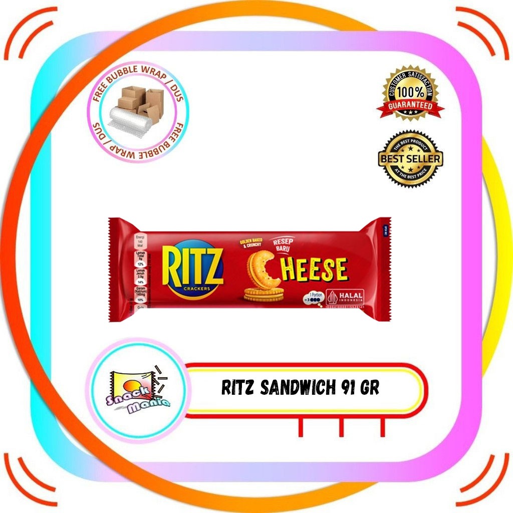 

Ritz Sandwich Cheese Krim Keju Crackers Biscuit 91 gr Biskuit Krekers