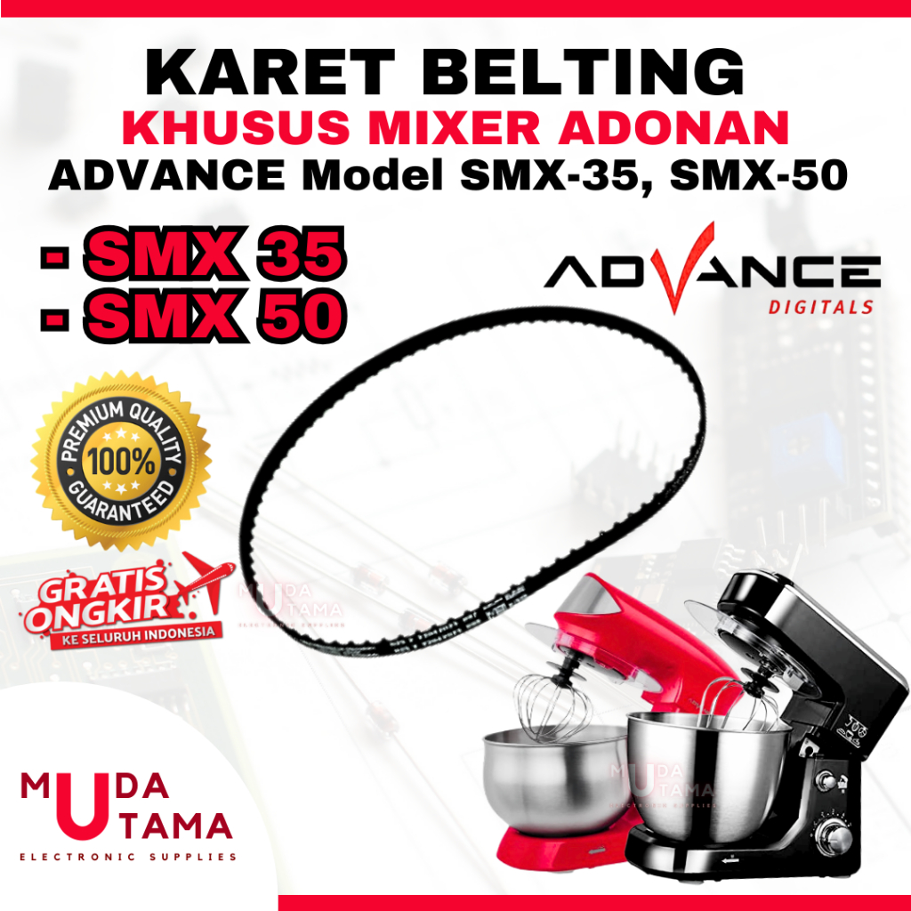 KARET MIXER ADVANCE SMX35 SMX50 - BELTING MIXER ADVANCE SMX35 SMX50 - VANBELT MIXER ADVANCE SMX 50 -