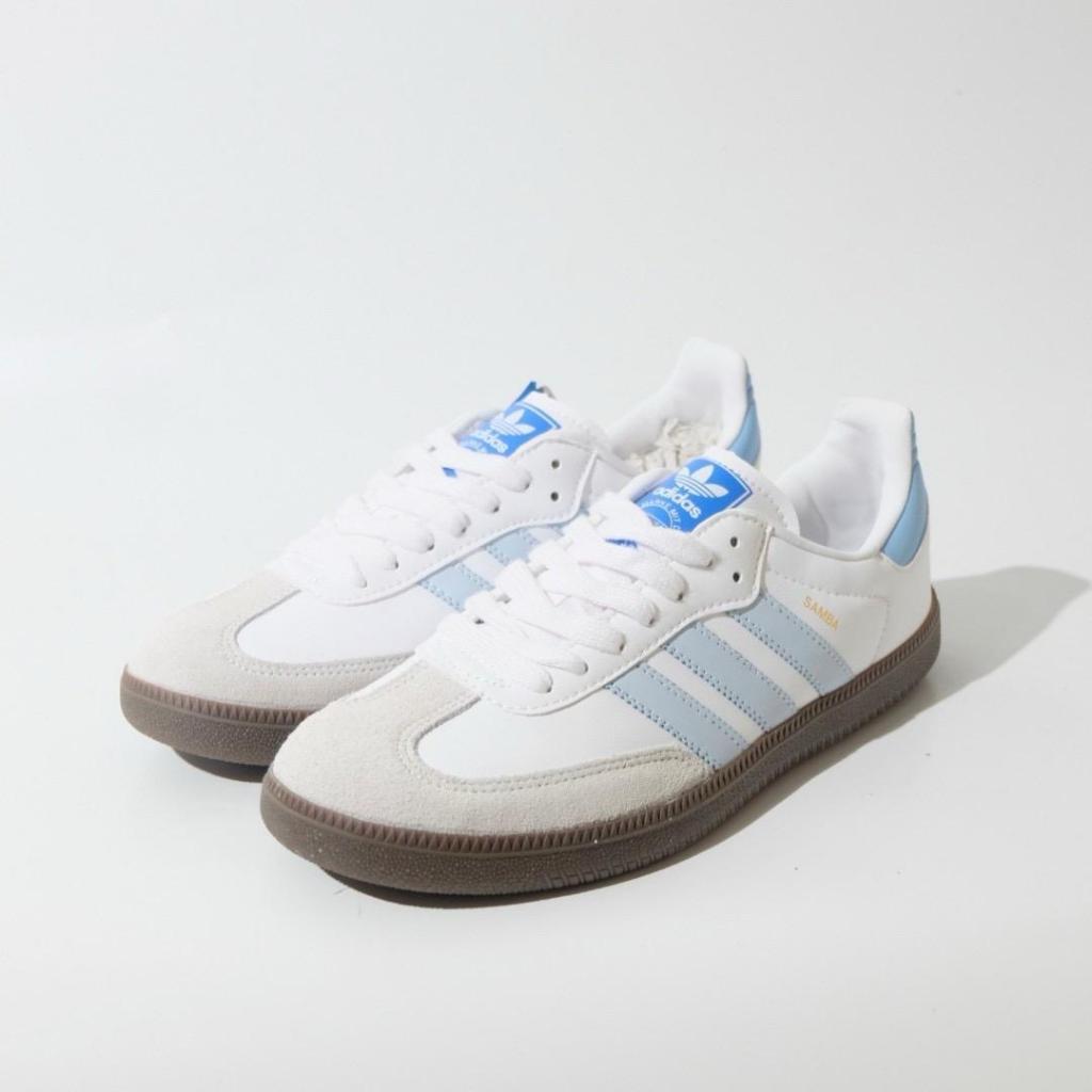 SNEAKERS ADIDAS SAMBA OG CORE WHITE HALLO BLUE MIRROR