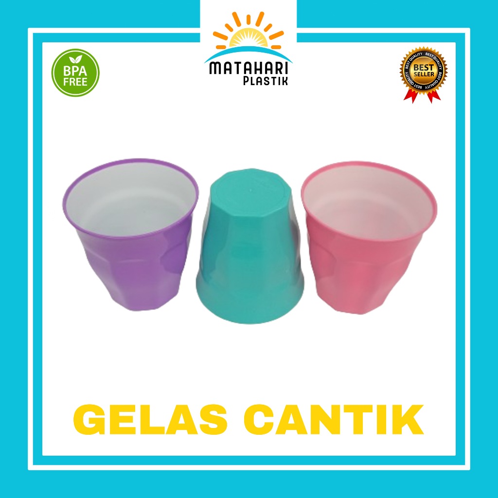 Gelas Plastik/Gelas Poka/Gelas Cantik