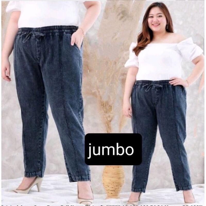 BAGGY PANTS JEANS WANITA WARNA SNOW STANDART DAN JUMBO / baggy jeans wanita / celana baggy pants / b