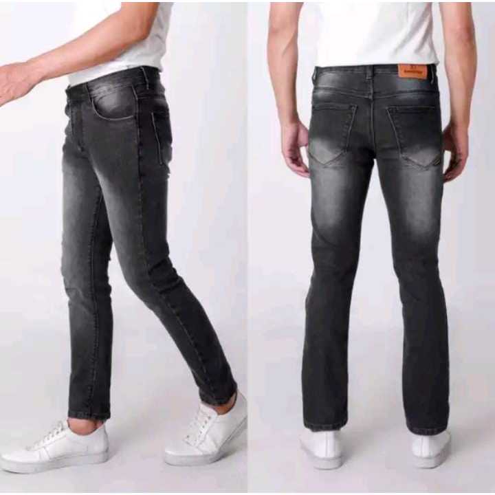 BOMBSTONE - Celana Jeans Panjang Pria Slimfit Kekinian Celana Jeans Pria  Strecth