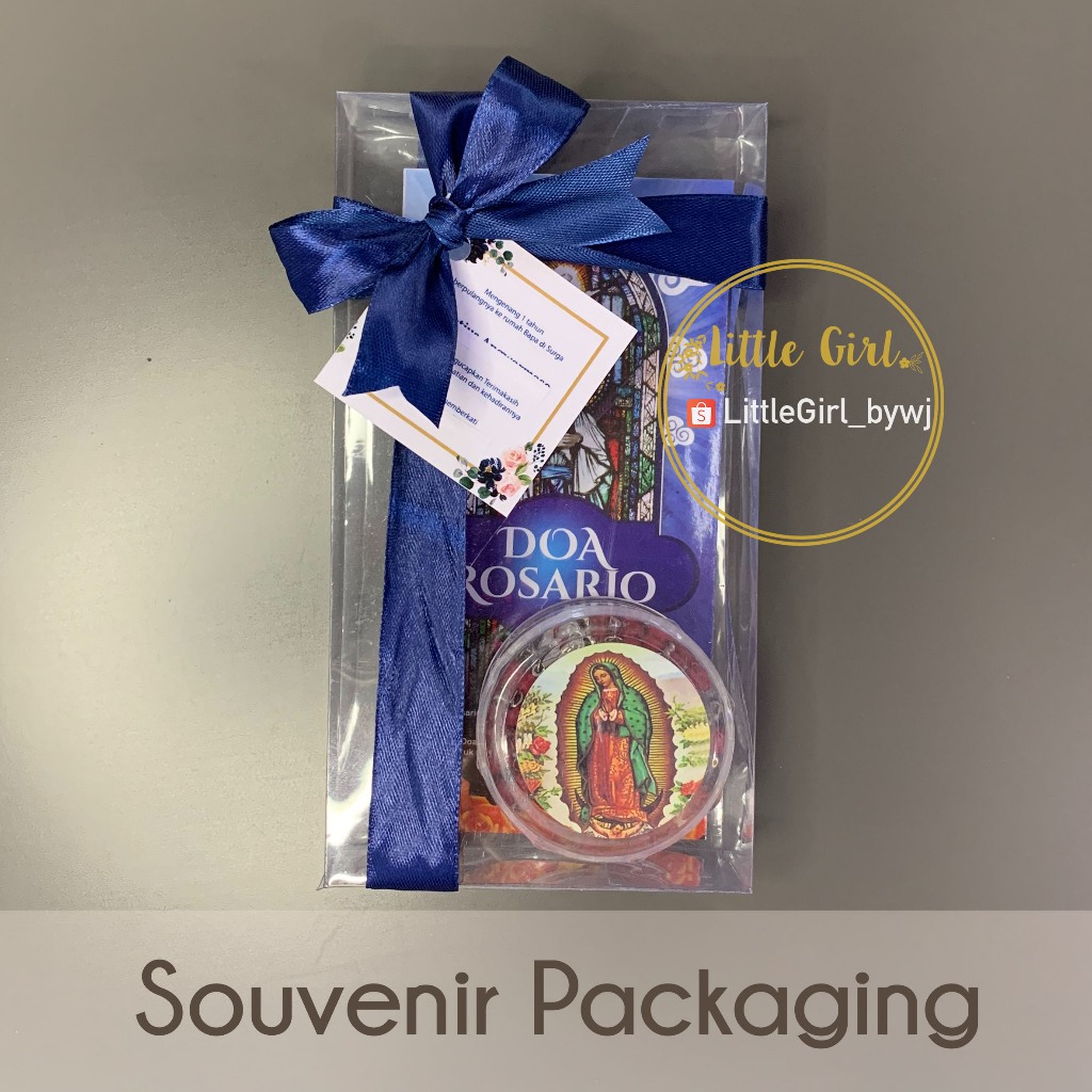 Souvenir Doa Katolik Rosario dengan Box + Panduan Doa Rosario - Souvenir Doa Katolik - Doa Rosario -