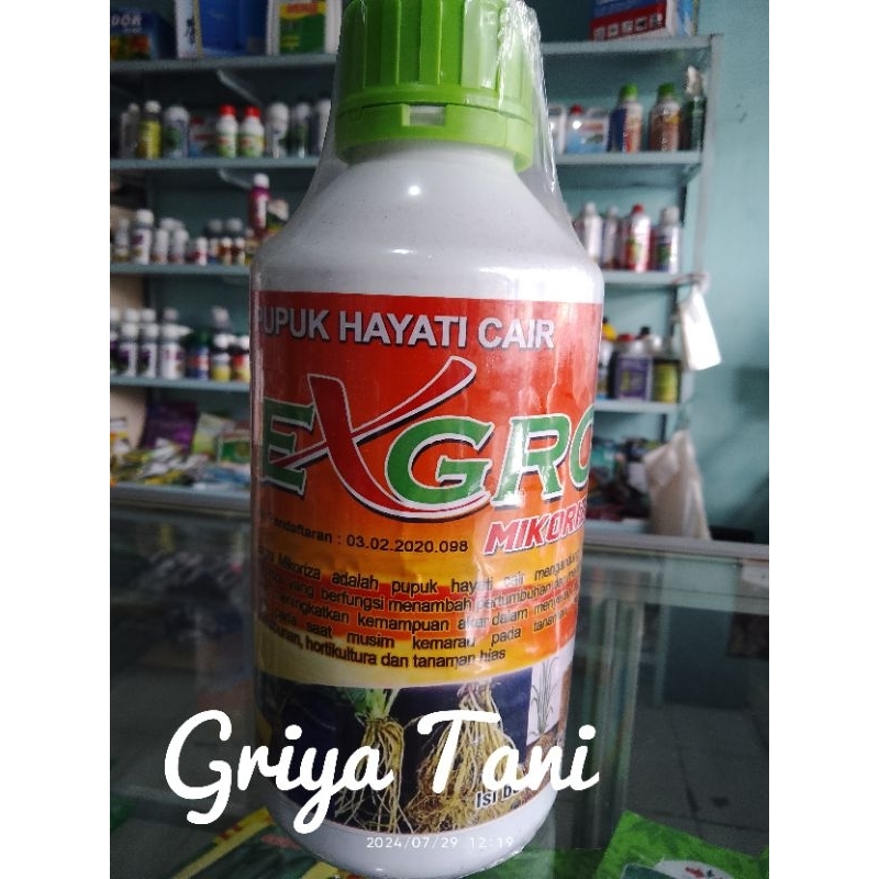 Pupuk Cair EXGROW MIKORIZA 1000 ml/Pupuk Perangsang Akar/Perangsang Daun/Perangsang Batang/Perangsan