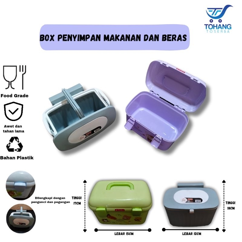 Box makan serbaguna Oriza homy lion star bahan plastik tebal