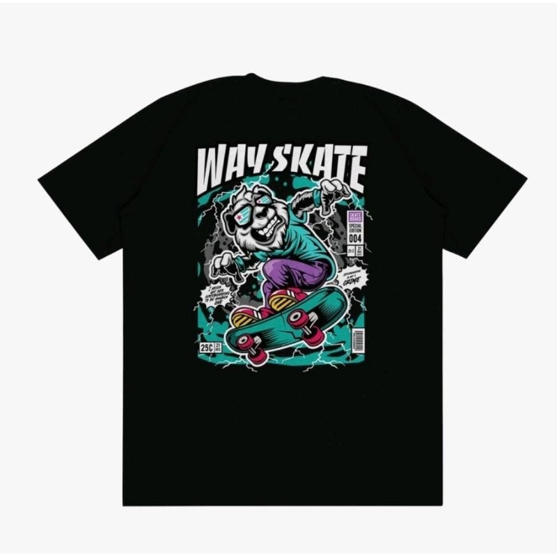 Kaos Way Skate Black/Kaos Keren/Kaos Dewasa/Kaos Terbaru/Kaos Tidistro