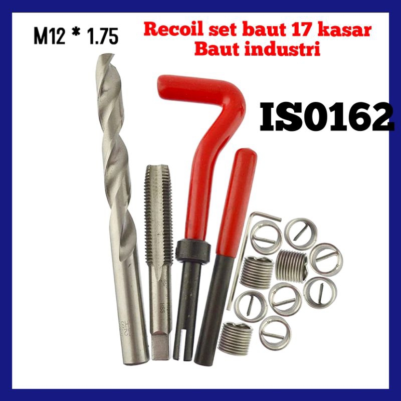 recoil set m12x1.75 recoil baut 17 kasar baut industri bukan recoil m6x1.0 bukan m8x1.25