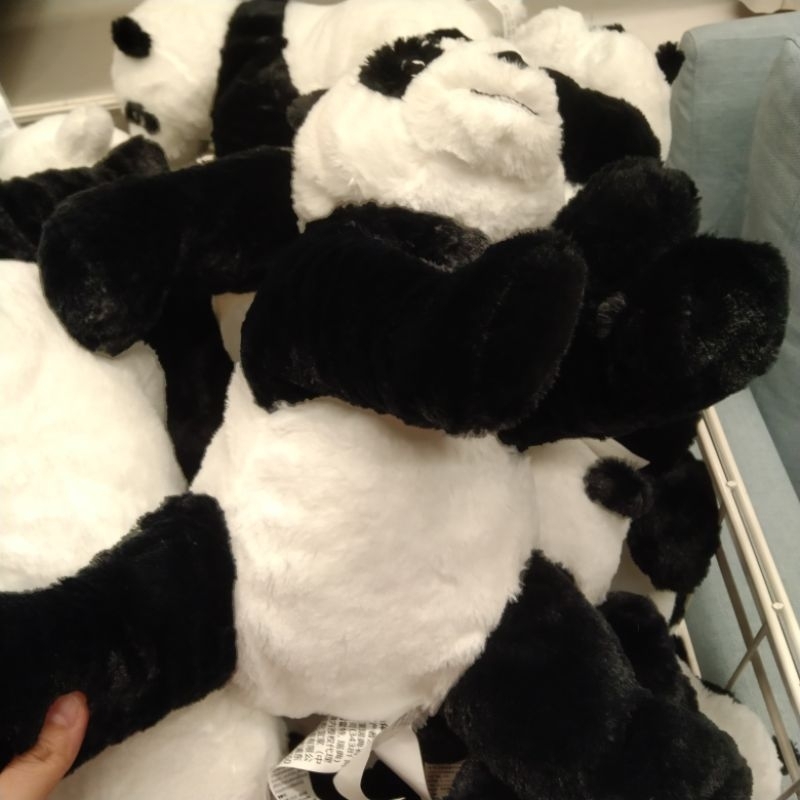 DJUNGELSKOG mainan boneka panda kecil / besar mama anak panda