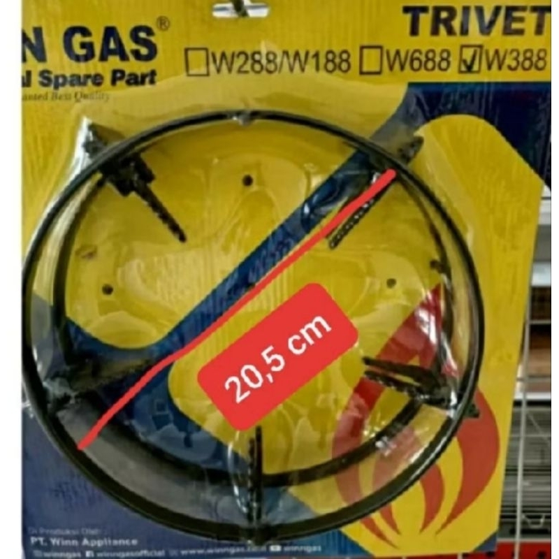 tatakan dudukan kompor winn gas kaca W-388/W-399 sepasang original