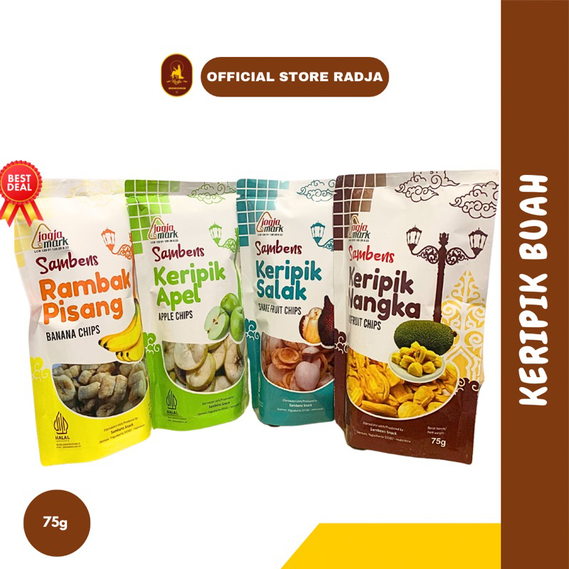 

[75gr] Keripik Aneka Buah Sambens Snack Keripik Buah Asli Enak - Oleh Oleh Jogja