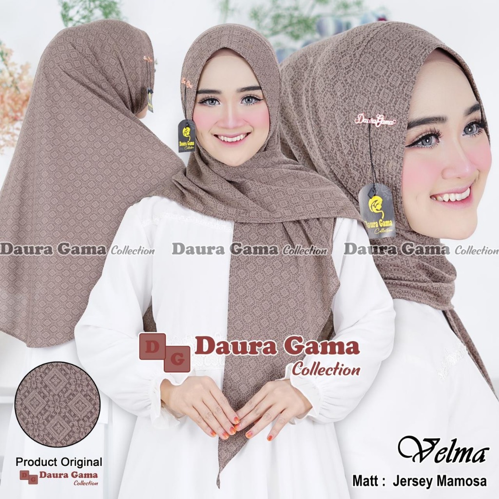 Hijab instan Velma original Dauragama (Bahan jersey mamosa premium)